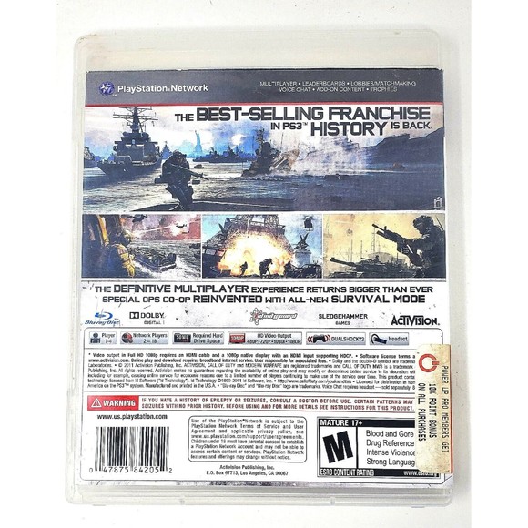 Call of Duty Modern Warfare 3 MW3 (PS3, 2011) Complete Tested with Manual - Picture 2 of 4